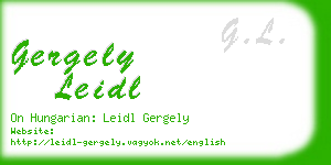 gergely leidl business card